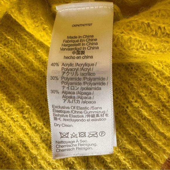 Madewell Ribbed Crewneck Sweater in Heather Citron Size Large - Picture 5 of 12